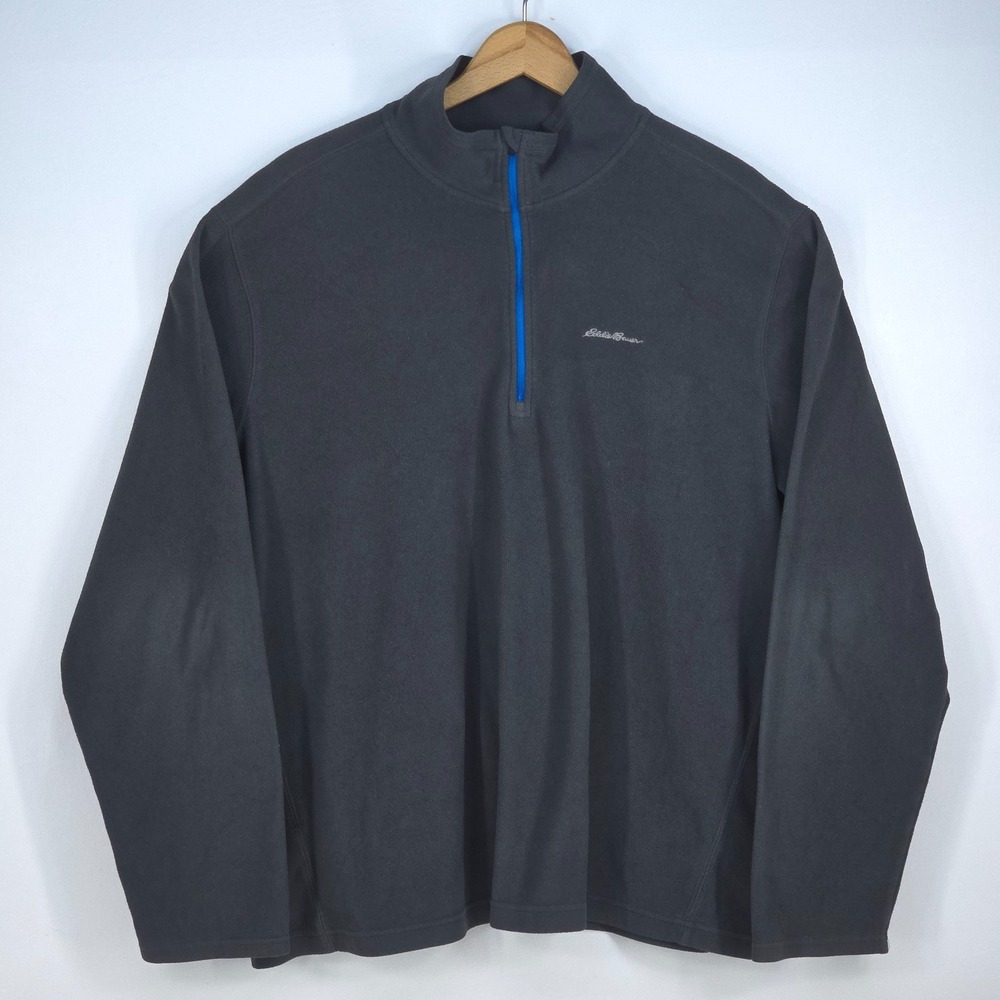 Eddie Bauer Polartec Fleece Sweatshirt Mens 2XLT 1/4 Zip Outdoor Gorpcore Preppy